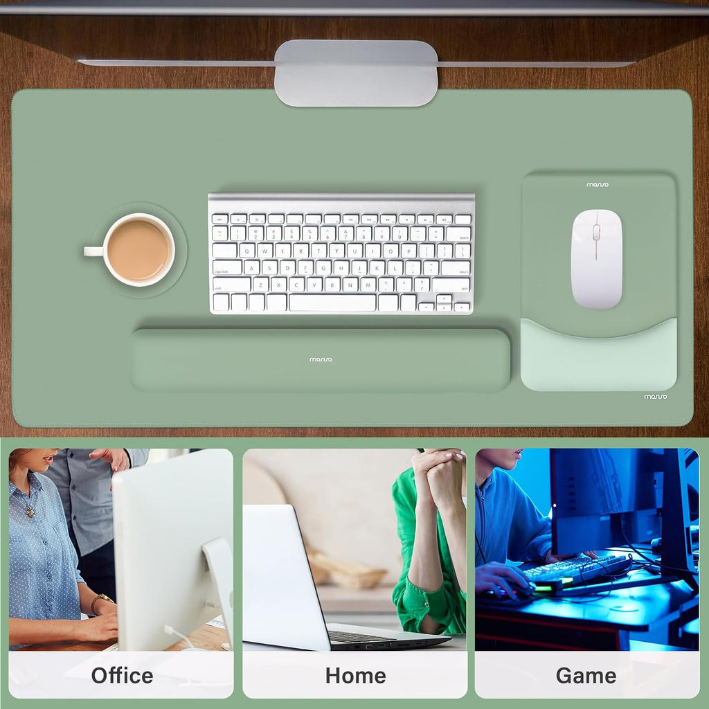 MOSISO Keyboard Mouse Pad Set, Large Gaming Mouse Pad&Keyboard Wrist Rest