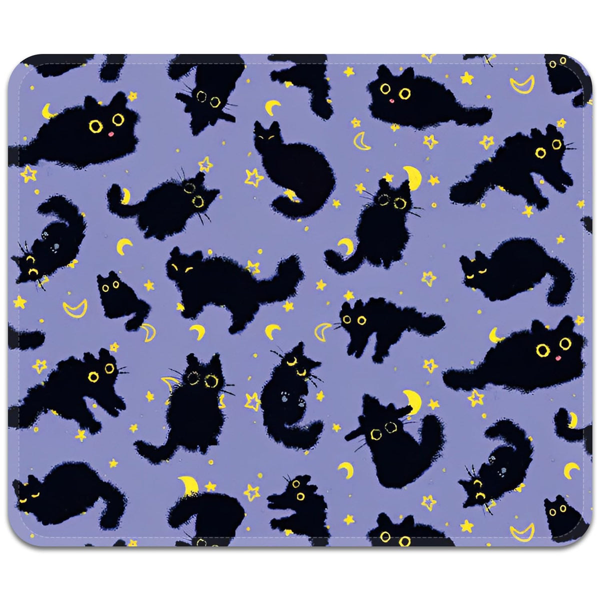 FROGIGO Mouse Pad with Stitched Edges - Cute Floral Mousepad for Women, 9.25 x 7.75 inch Washable Square Desk Pad, Non-Slip Rubber Base, Office Home Laptop Accessories - Vintage Garden