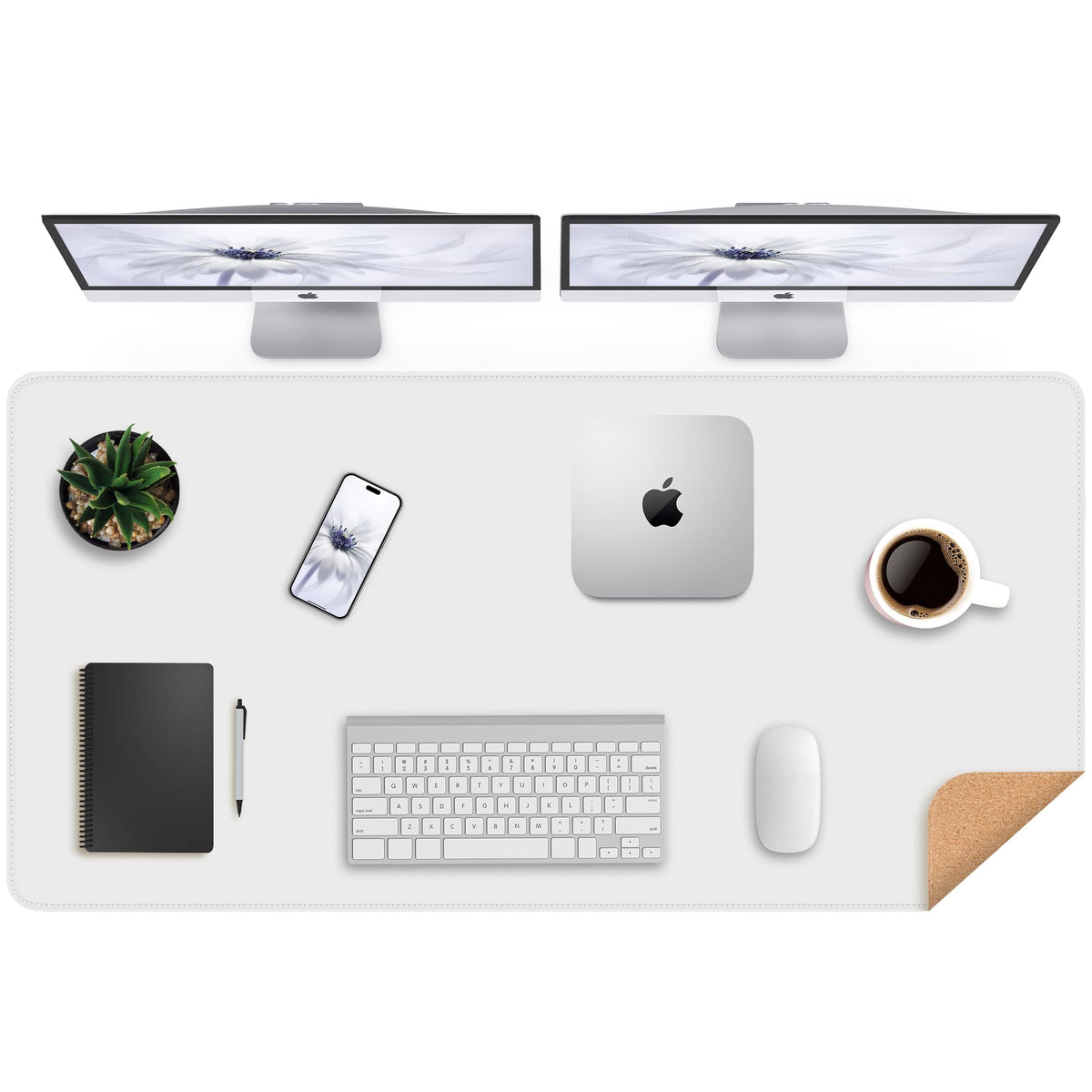 AFIING Large Desk Mat, 47" x 17", Black