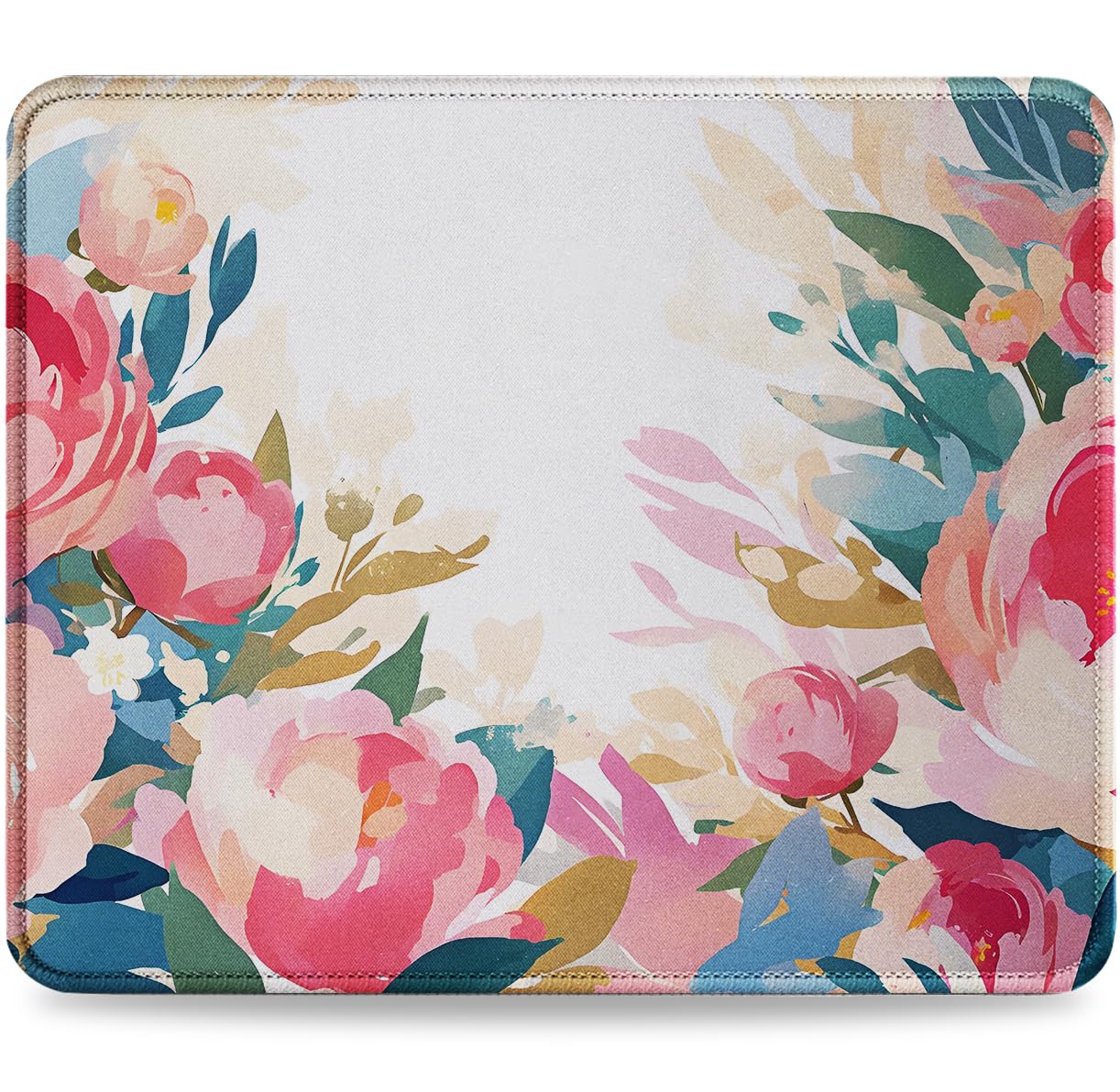 JIKIOU Mouse Pad with Stitched Edge, Perfect Size-10.2x8.3in Black