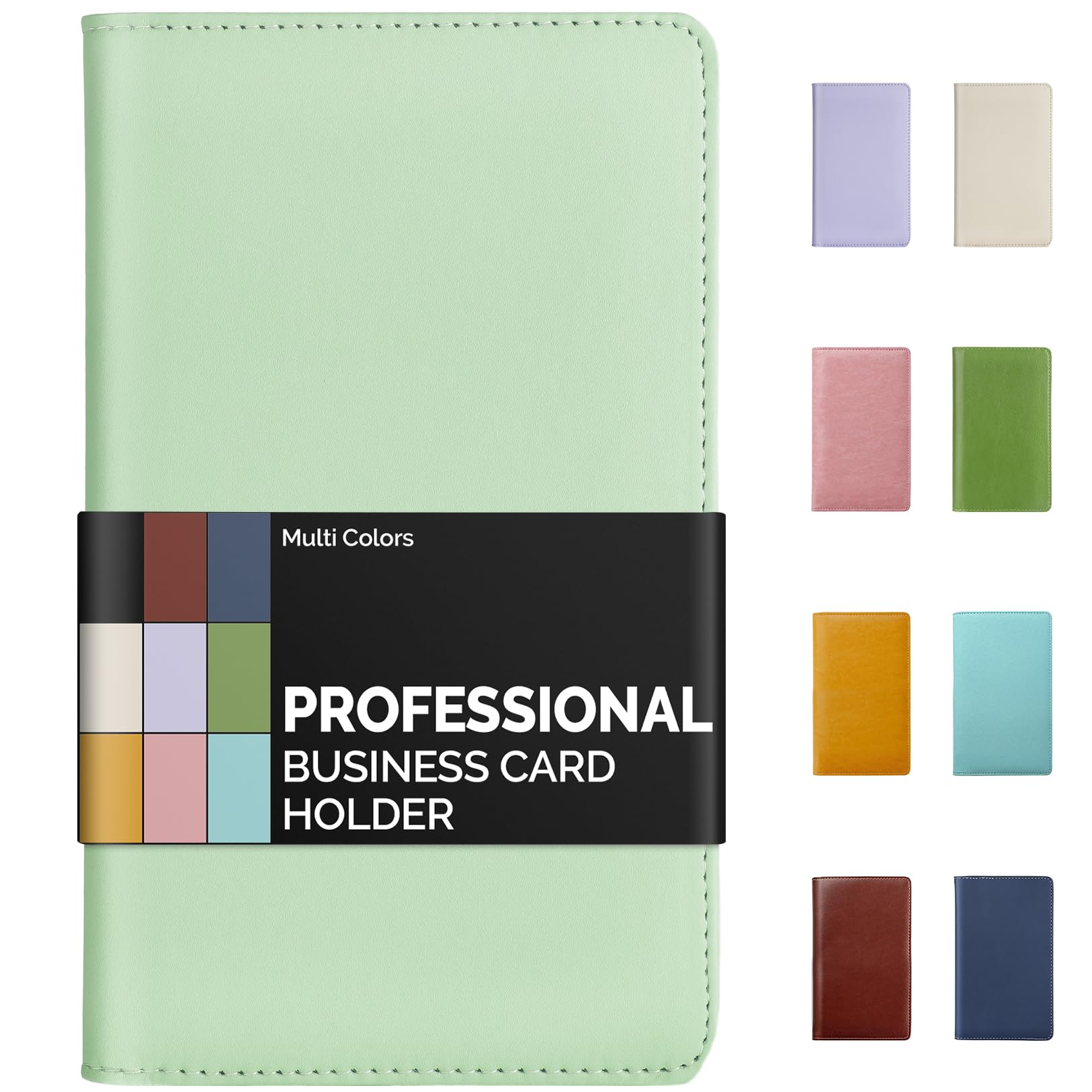 Sooez Leather Professional Business Card Book Holder Organizer for 240 Card