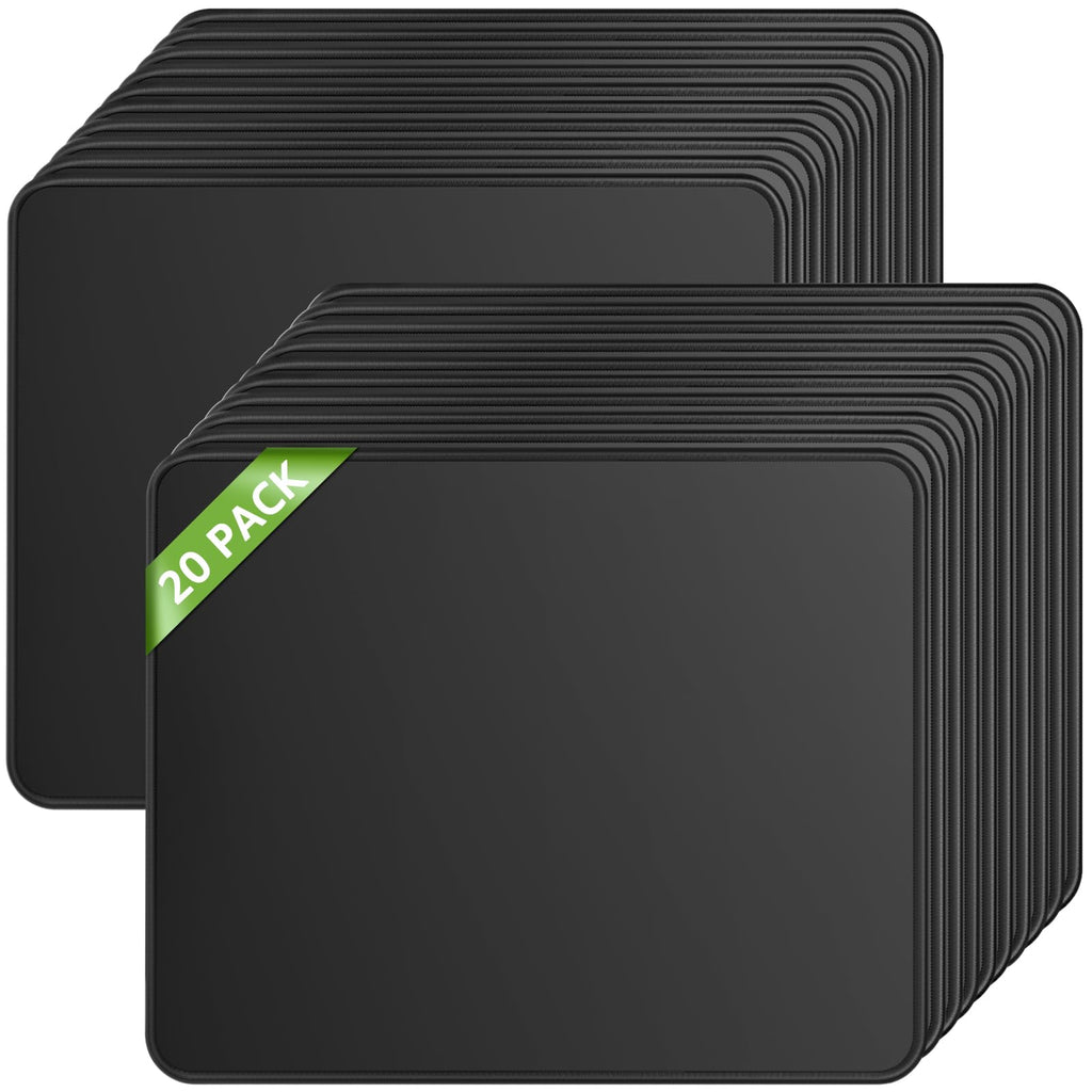 KTRIO 10 Pack Mouse Pads, Black Computer Mousepad for Desk, 11 x 8.5 in