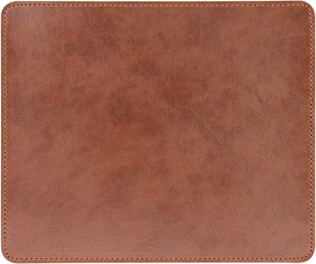 Leather Mouse pad for Laptop Computer PC 9.45 X 7.87 inch Brown