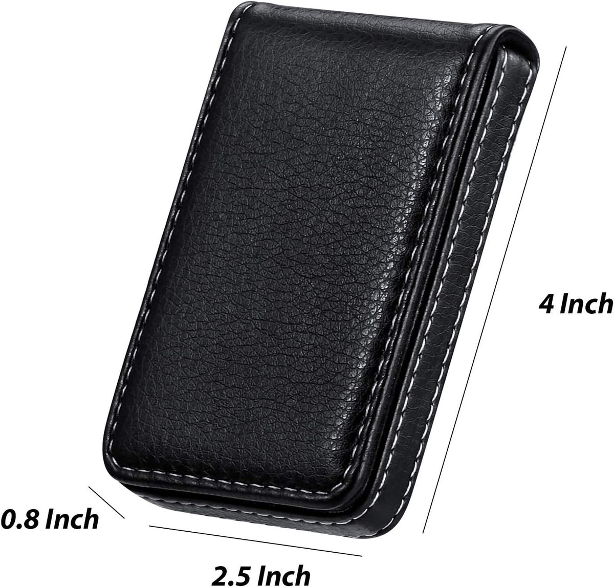 Outus 2 Pcs Business Card Holder Wallet PU,Black and Coffee,Classic