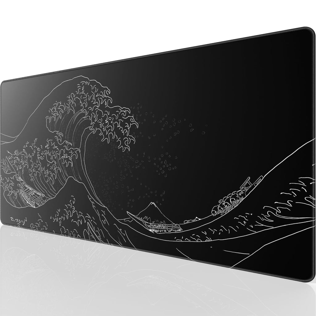 KTRIO Large Gaming Mouse Pad Desk Mat for Gamer, 31.5" x 11.8", Black, XL