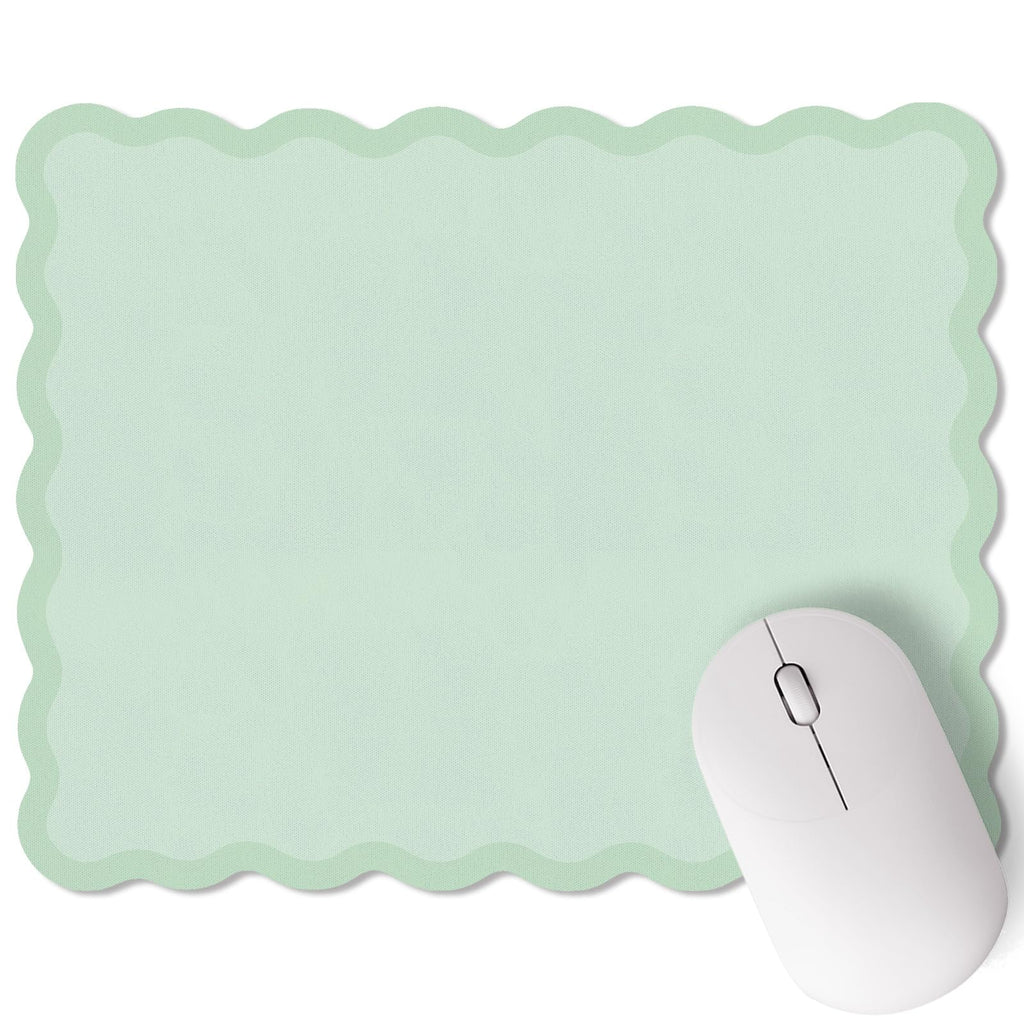 Kingdder Cute Scalloped Mouse Pad Non-Slip Mousepad 9.8x7.9in,Pink