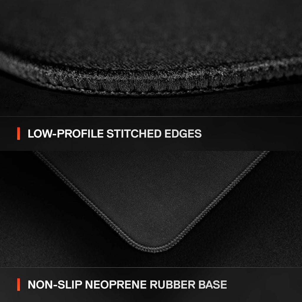SteelSeries QcK XL Performance Speed Gaming Mousepad — Extra Density for a Smooth Glide — Low-Profile Edge Stitching — Non-Slip Neoprene Rubber Base — 15.75 x 34.43 inch — FPS, MOBAs, RTS, MMO