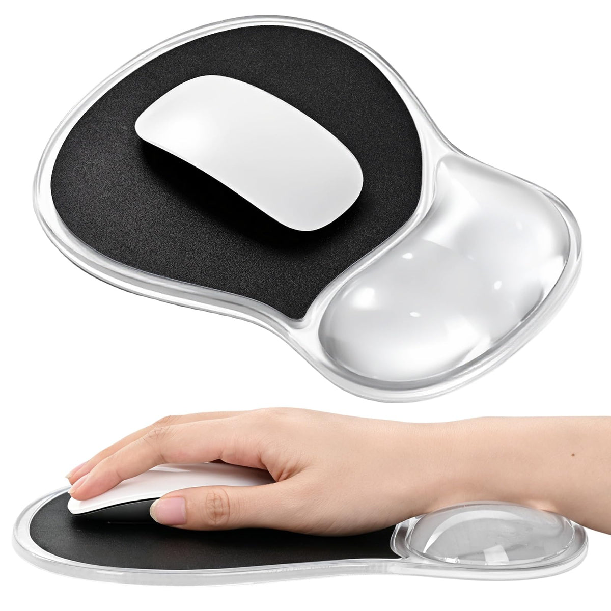 EooCoo Mouse Pad with Gel Wrist Rest, Ergonomic Mousepad Wrist Alignment