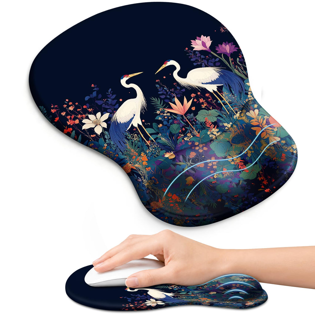 Ergonomic Mouse Pad with Wrist Rest, Gel Wrist Support, Black