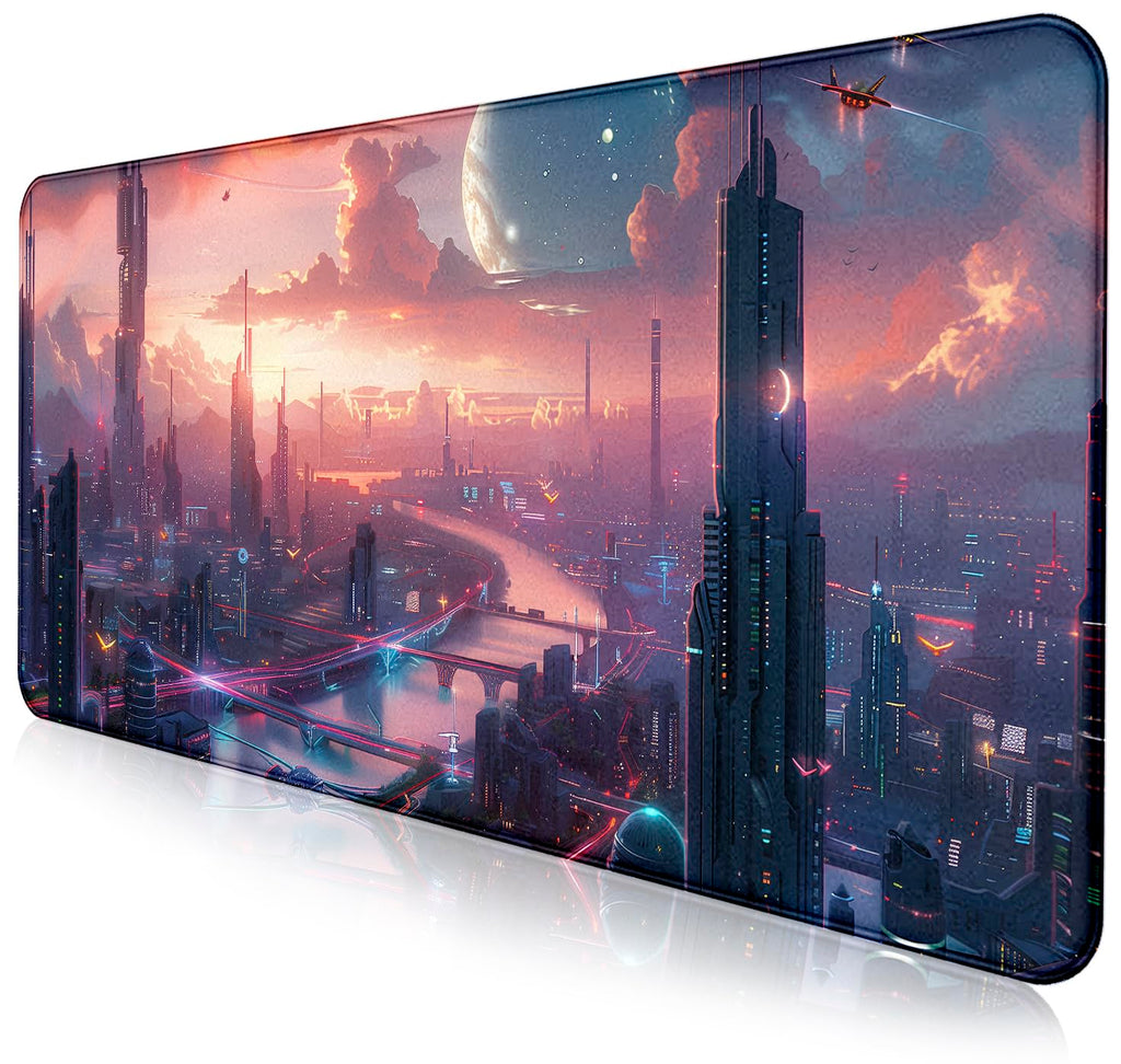 Retro American Flag XL Gaming Mouse Pad with Stitching Edge Laptop Desk Mat