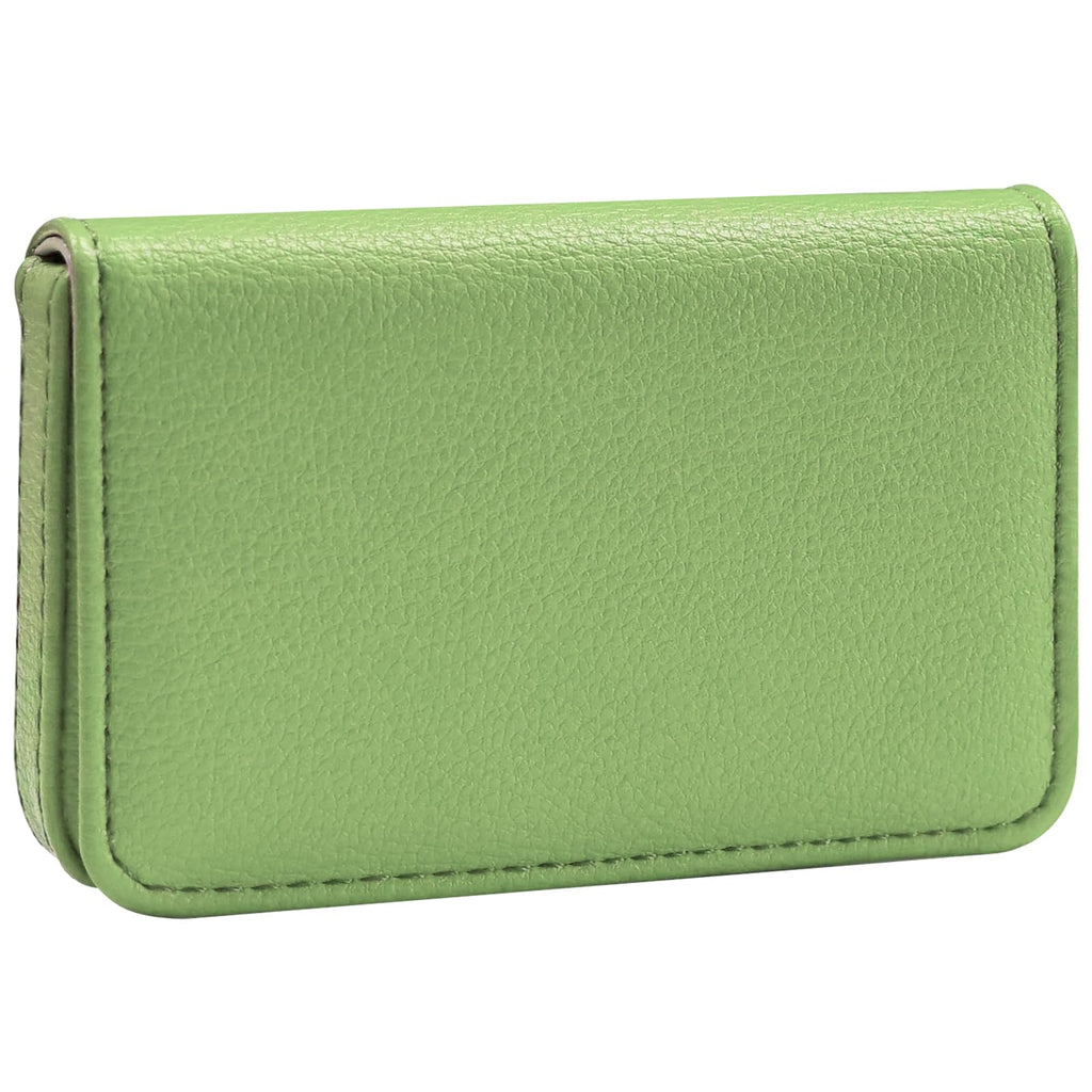 RFID Blocking Wallet - Minimalist Leather Business Credit Card Holder with Magnetic - Red