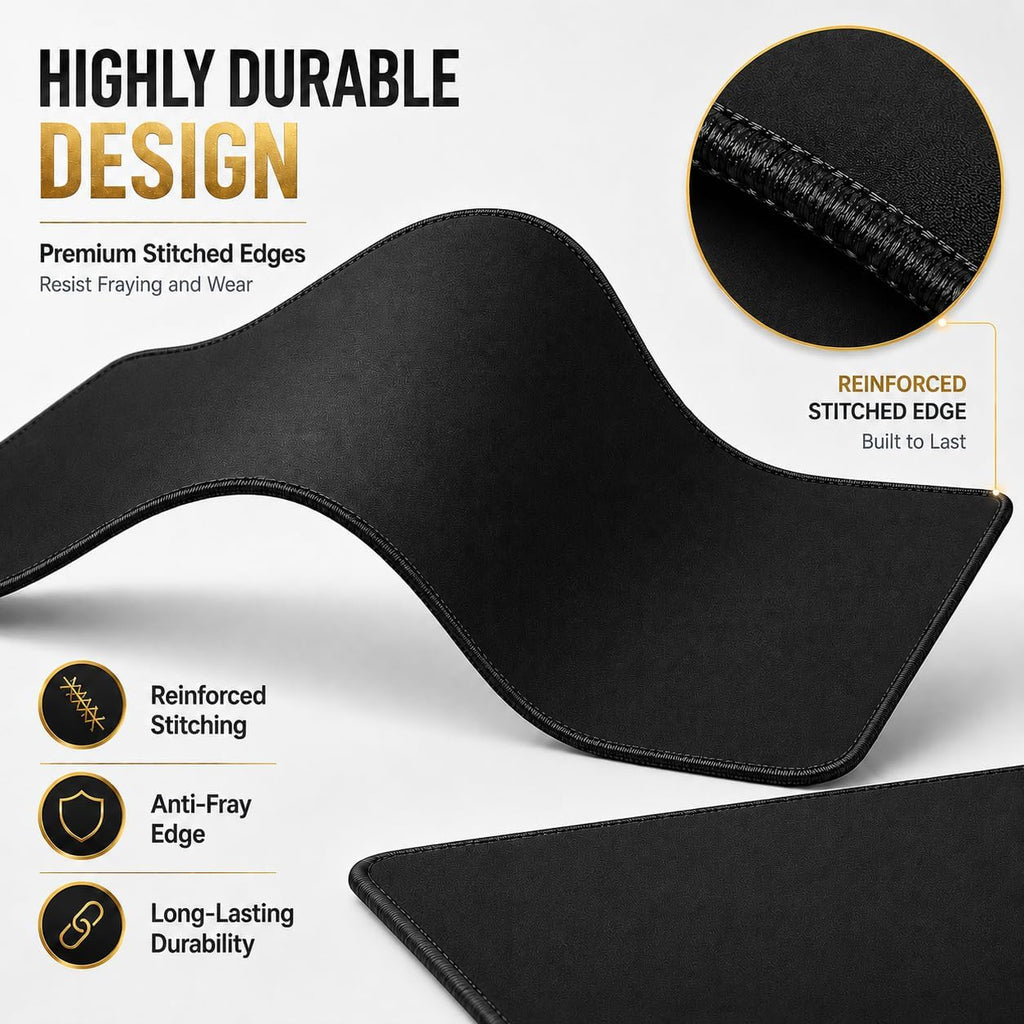 KTRIO Large Gaming Mouse Pad Desk Mat for Gamer, 31.5" x 11.8", Black, XL