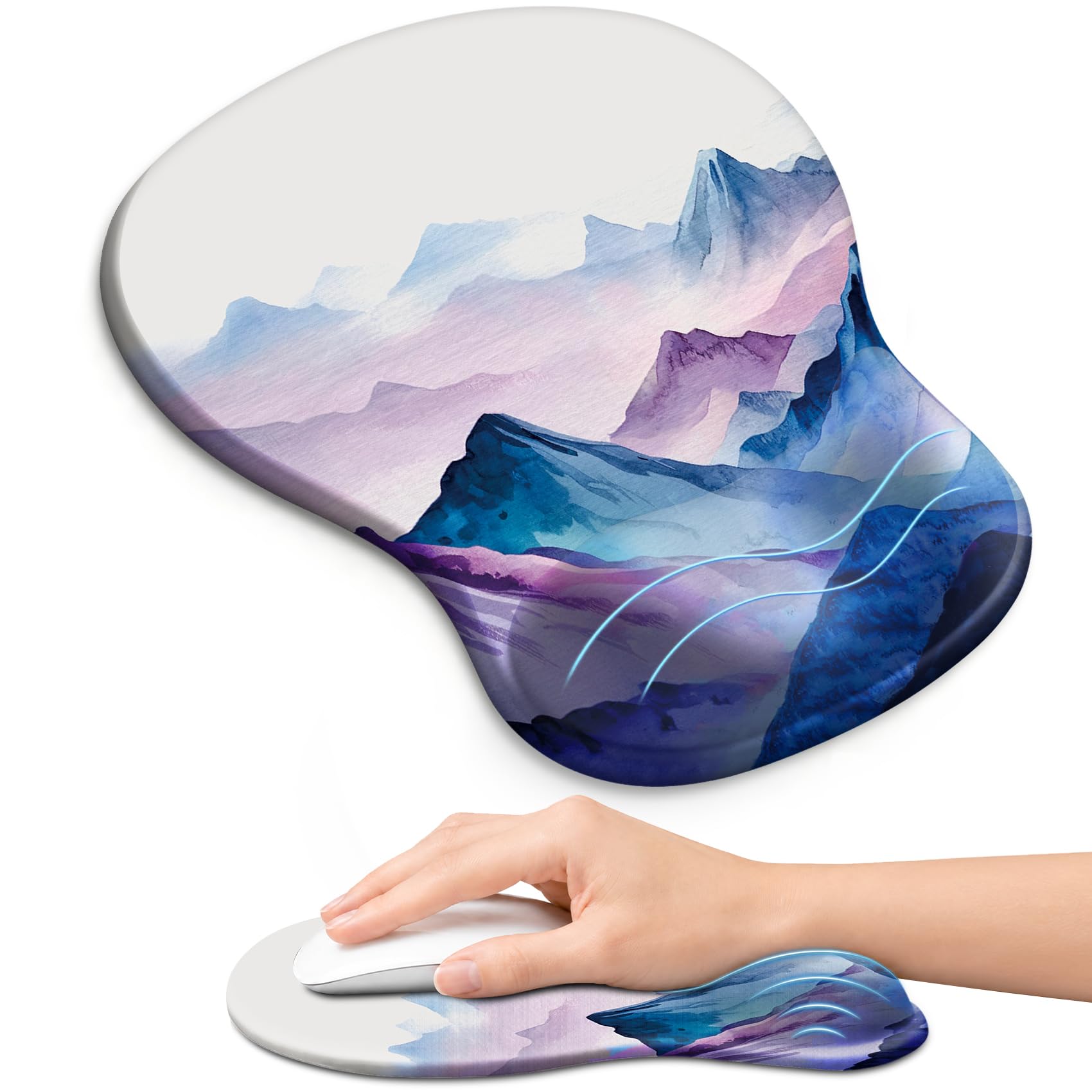 Ergonomic Mouse Pad with Wrist Rest, Gel Wrist Support, Black