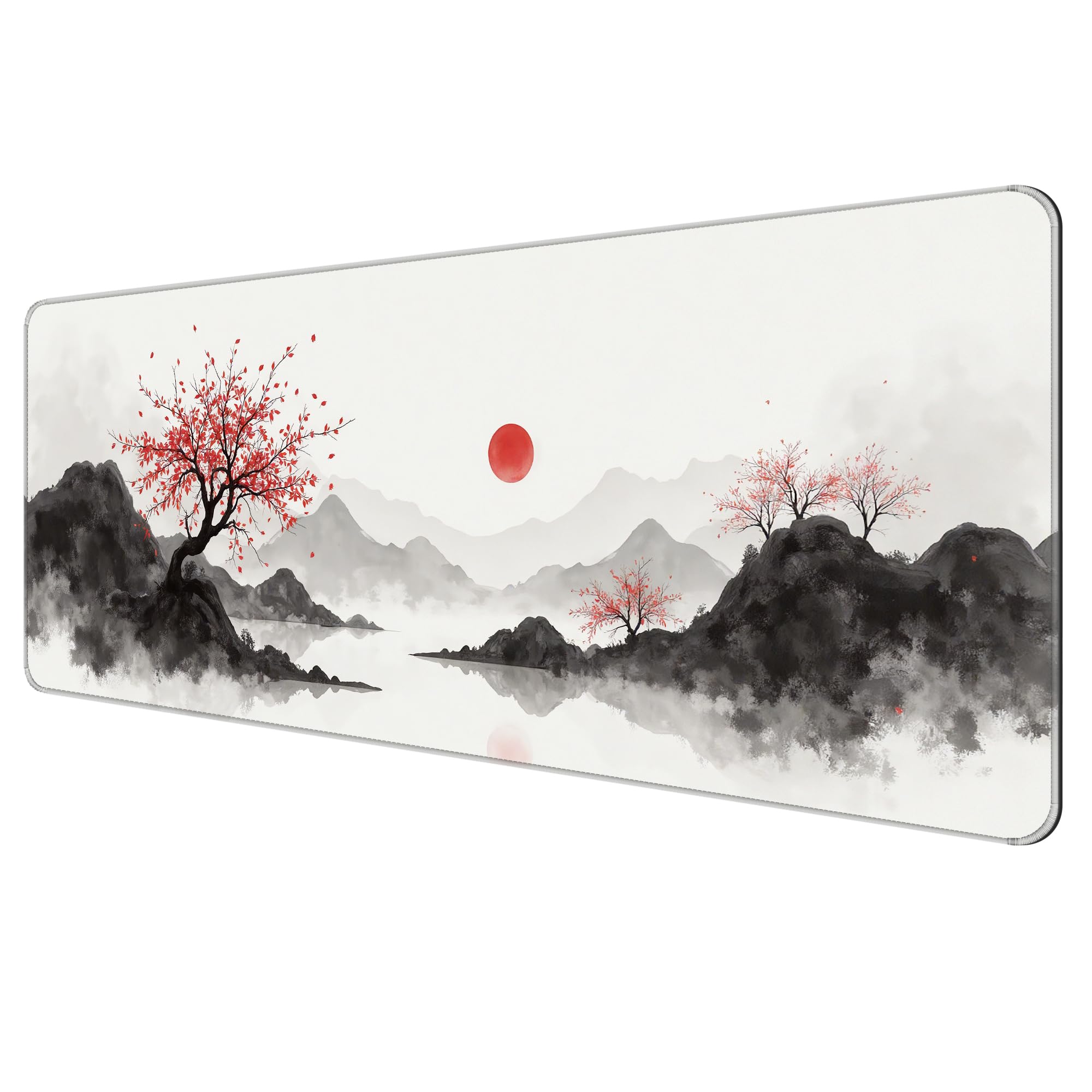 Large Thin Mouse Pad with Stitched Edges, Galaxy Space