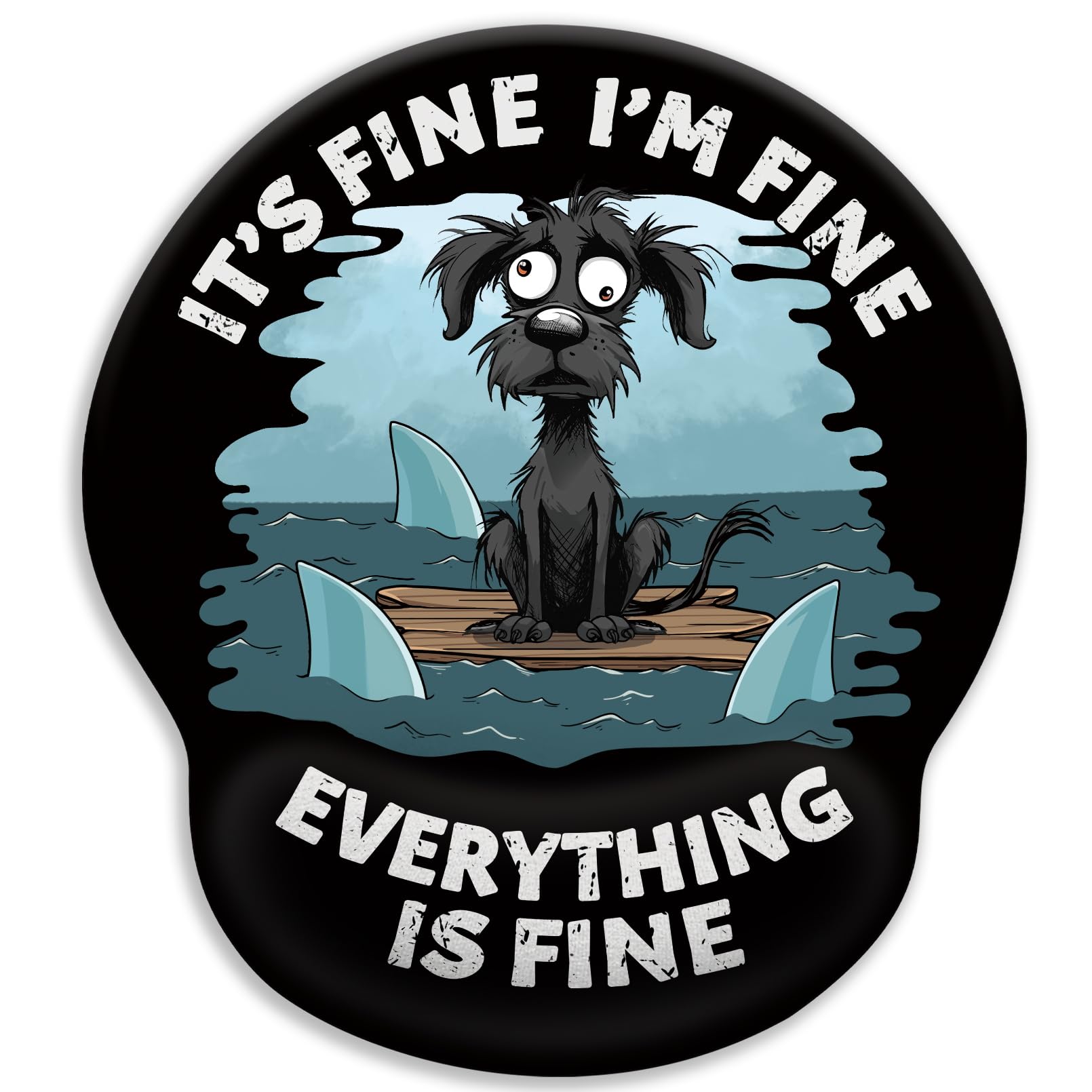 LIMKRIAN Funny Ergonomic Mouse Pad with Wrist Rest, Cat Desk Decor Gifts