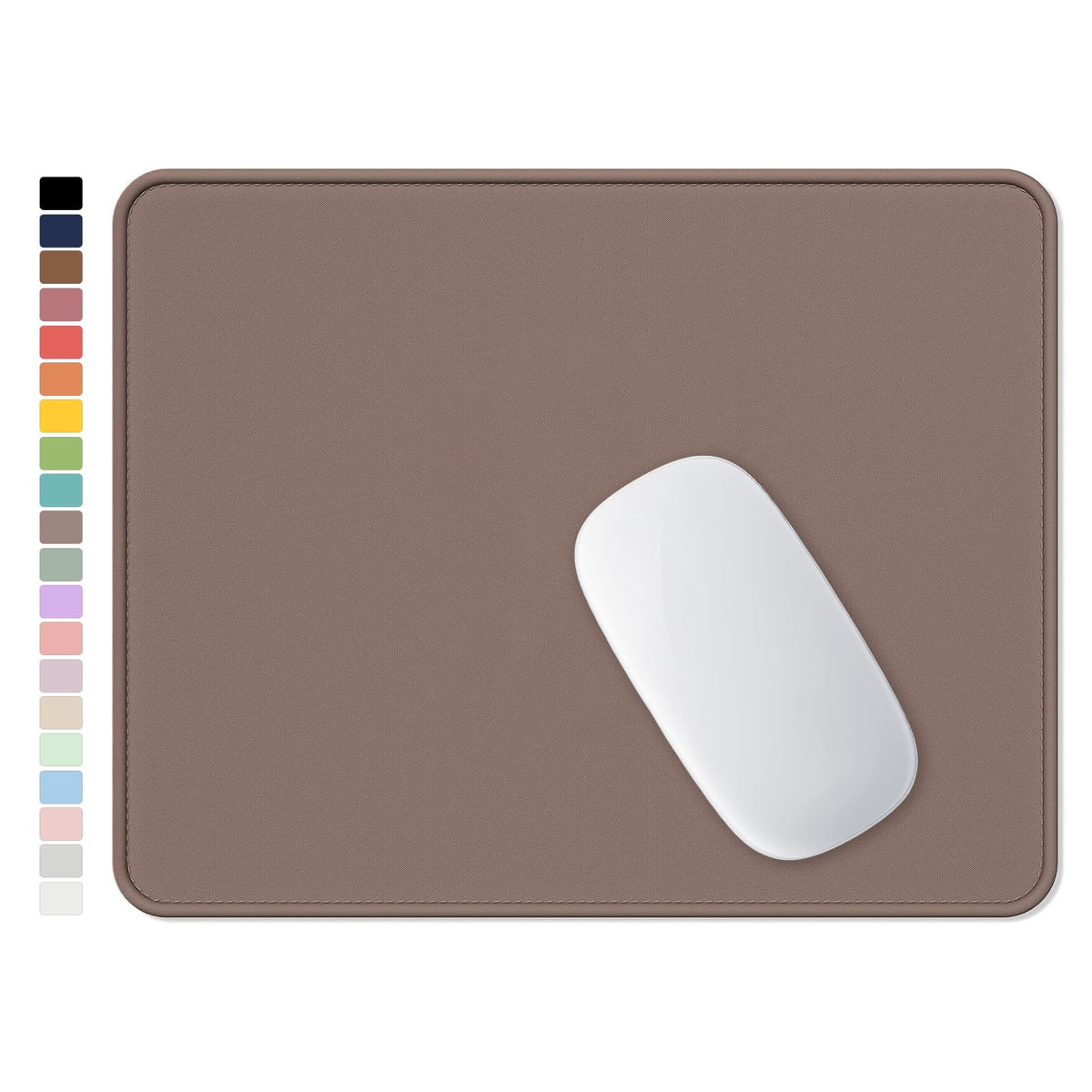 Hsurbtra Mouse Pad, Premium-Textured Square Mousepad 10.2 x 8.3 Inch, Stitched Edge Anti-Slip Waterproof Rubber Pretty Cute Computer Mat for Office Gaming Laptop Women Kids Sage Green