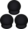 Ergonomic Mouse Pad 3 Pack with Wrist Rest Support, Round Gaming Mousepad with Smooth Surface & Non-Slip Rubber Base for Computer, Laptop, Office, Comfortable Memory Foam for Wrist Cushion