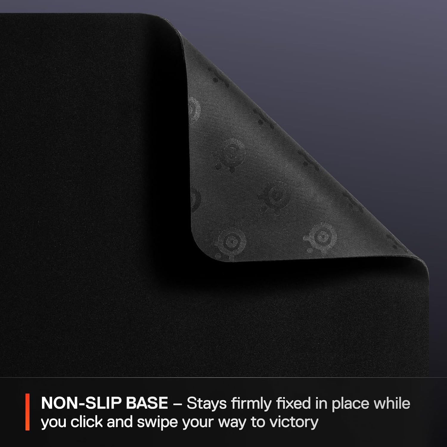 SteelSeries QcK Medium Gaming Mousepad — Black — Non-Slip Silicone Rubber Base — Peak Tracking and Stability — Optimized for Gaming Sensors — 320 mm x 270 mm — FPS, MOBAs, RTS, MMO