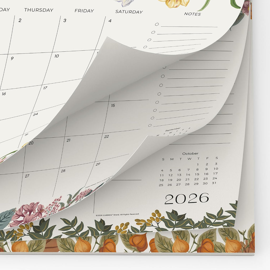 Cabbrix Desk Calendar 2026-2027 with Desktop Mat, Desk Pad Calendar From July 2026 to December 2027 15x12 inch, Desk Blotter Calendar for Home Office and School, Easy Planning, Gift for the Holidays