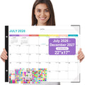 Large Desk Calendar 2026-2027,Jul 2026-Dec 2027,Gannyfer 18-Month Calendar