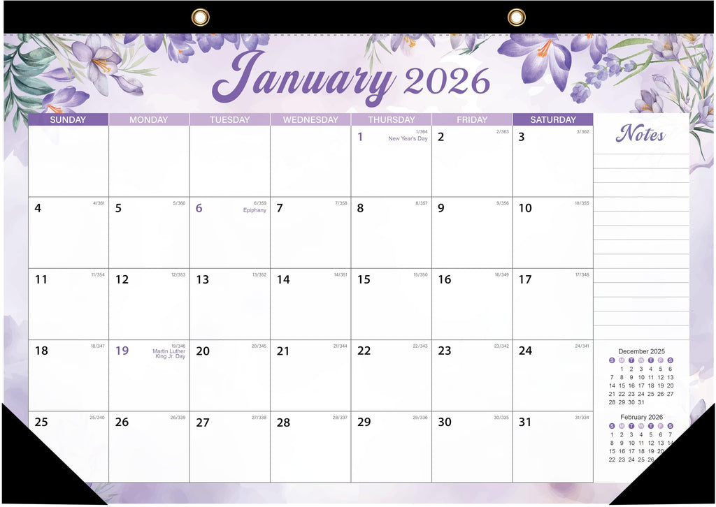 ZTX Desk Calendar 2026-2027 18 Month Big Planner Colorful