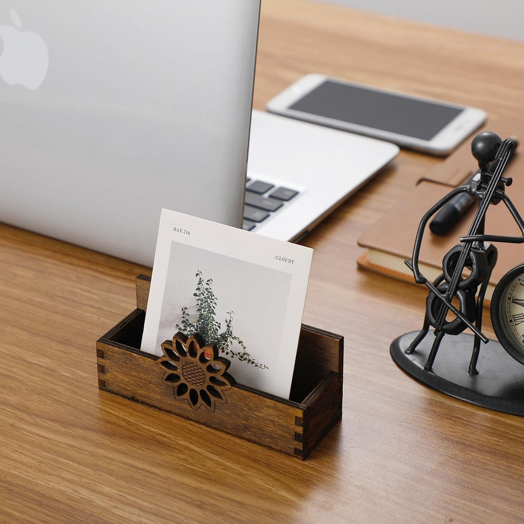 Tatuo 2 Pcs Business Card Holder for Desk Cute Business Card Holder