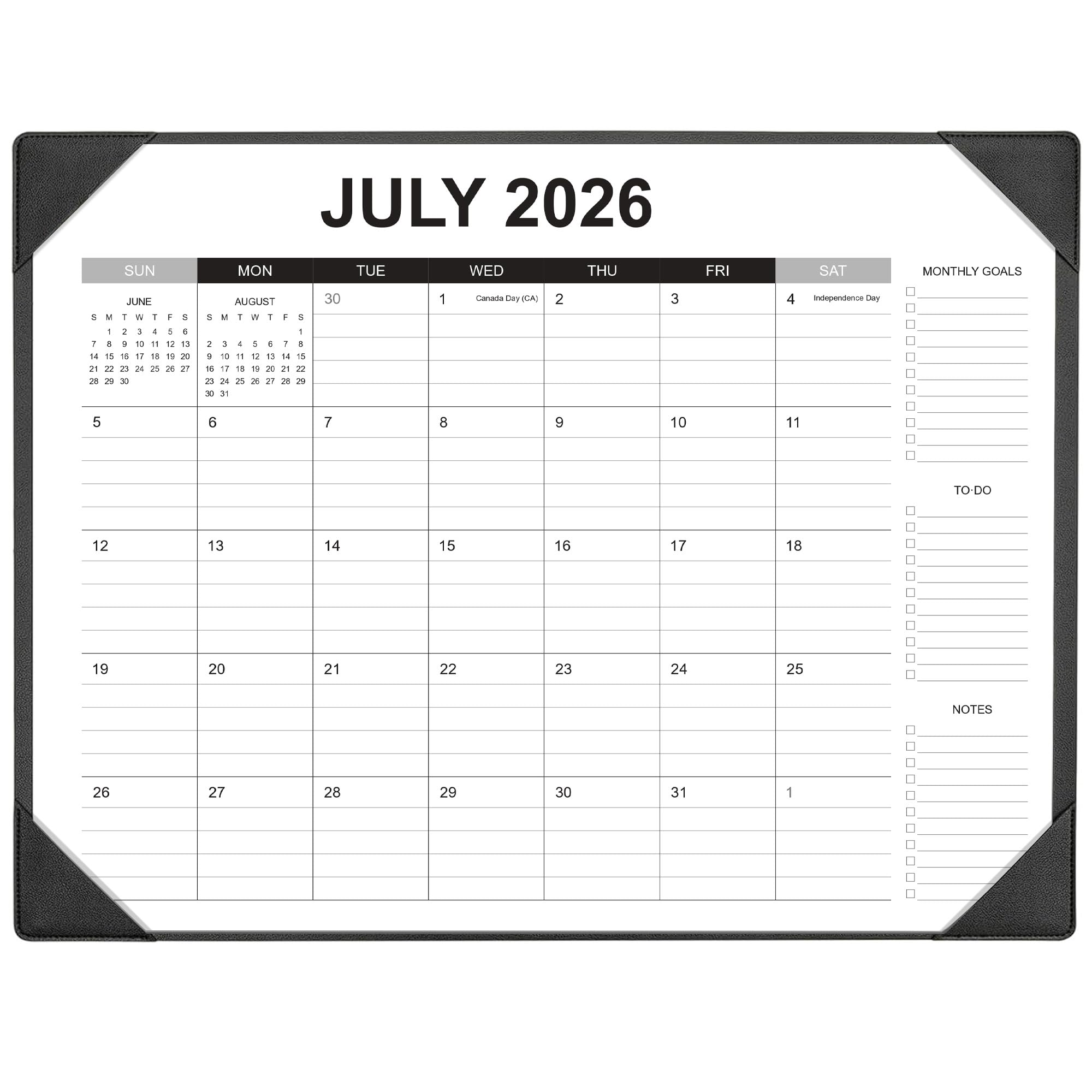 Desk Calendar 2026-2027 with Desk Mat – 22" x 17" Large Desk Pad Calendar Runs from July 2026 to December 2027, Office Supplies Desktop Monthly Calendar for Home & Office
