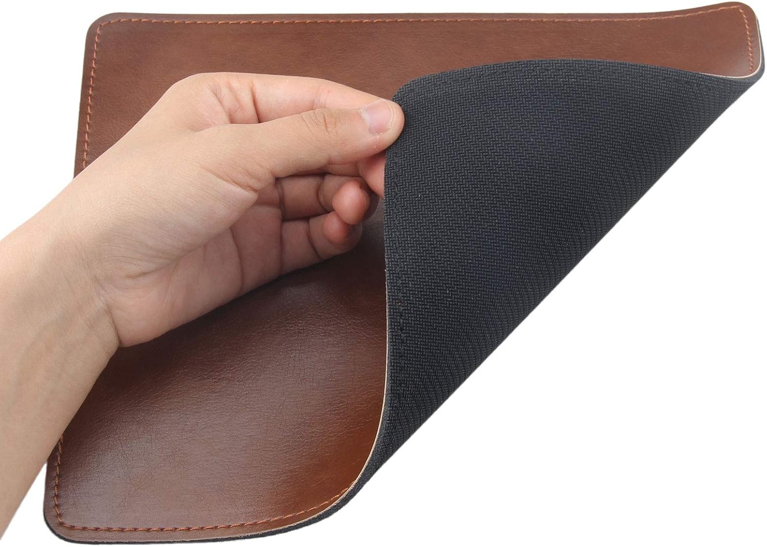 Leather Mouse pad for Laptop Computer PC 9.45 X 7.87 inch Brown