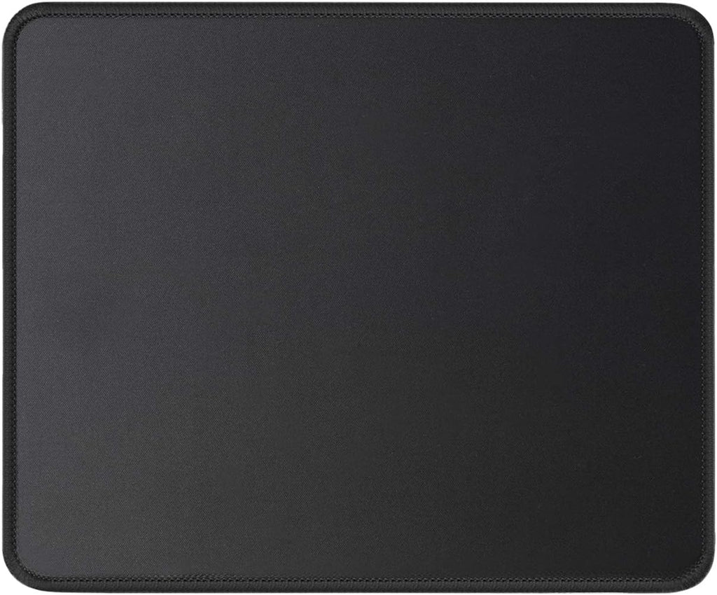 JIKIOU Mouse Pad with Stitched Edge, Perfect Size-10.2x8.3in Black