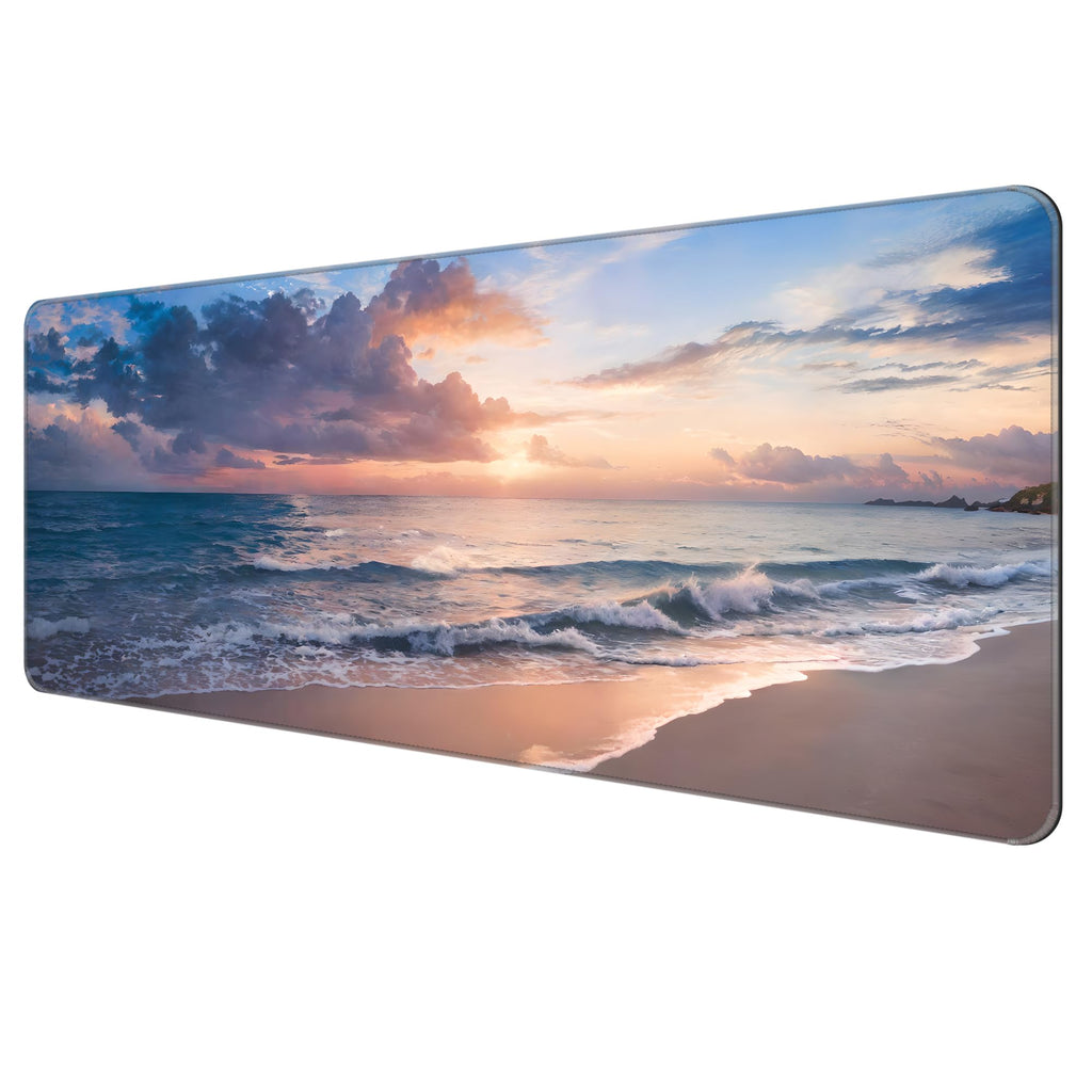 Large Thin Mouse Pad with Stitched Edges, Galaxy Space