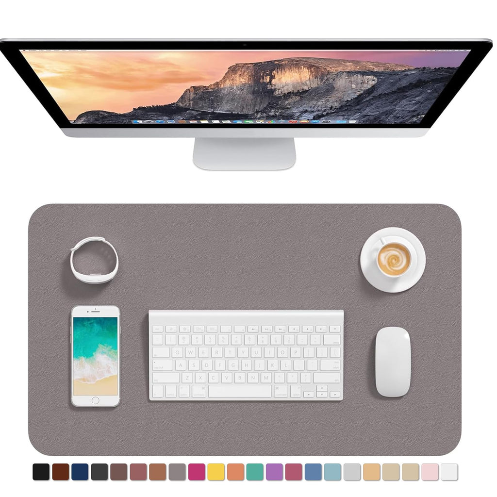 Hsurbtra Desk Pad, 30" x 14" PU Leather Desk Mat, XL Extended Mouse Pad, Waterproof Desktop Blotter Protector, Non-Slip Ultra Thin Large Laptop Keyboard Writing Mat for Office Home, Pink