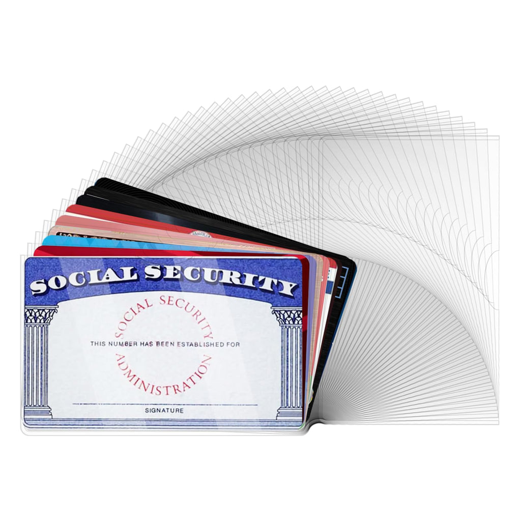 10 Pack Social Security Card Protector Medicare New Credit Card Holder,24 Mil Soft Clear Card for Waterproof SSN Card Protector，ID/Debit/Credit Card Covers Sleeve(10)