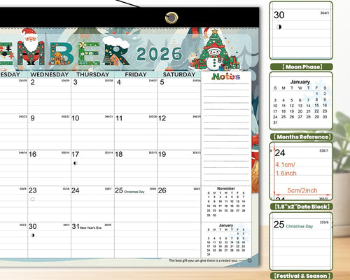 AECCN Desk Calendar 2026-2027, Jul 2026-Dec 2027, 17" x 11.4"