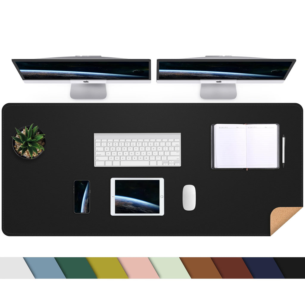 AFIING Large Desk Mat, 47" x 17", Black