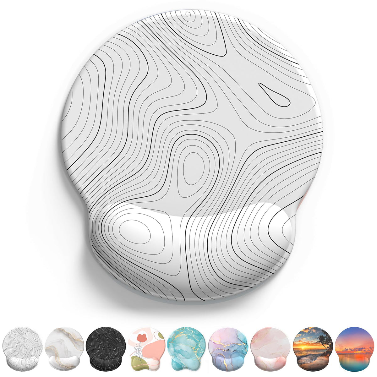 eulps Mouse Pad with Wrist Rest, Comfortable Computer Mousepad with Gel Wrist Support Smooth Surface and Non-Slip PU Base for Pain Relief, Laptop, Office & Home (Rose)