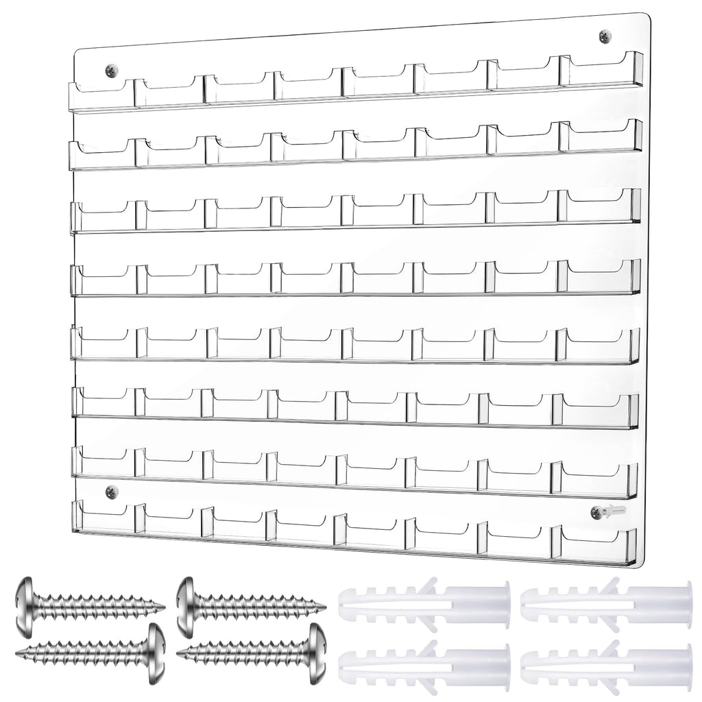 Hillban Acrylic Business Card Holder Wall Mount Office, 8 Pockets
