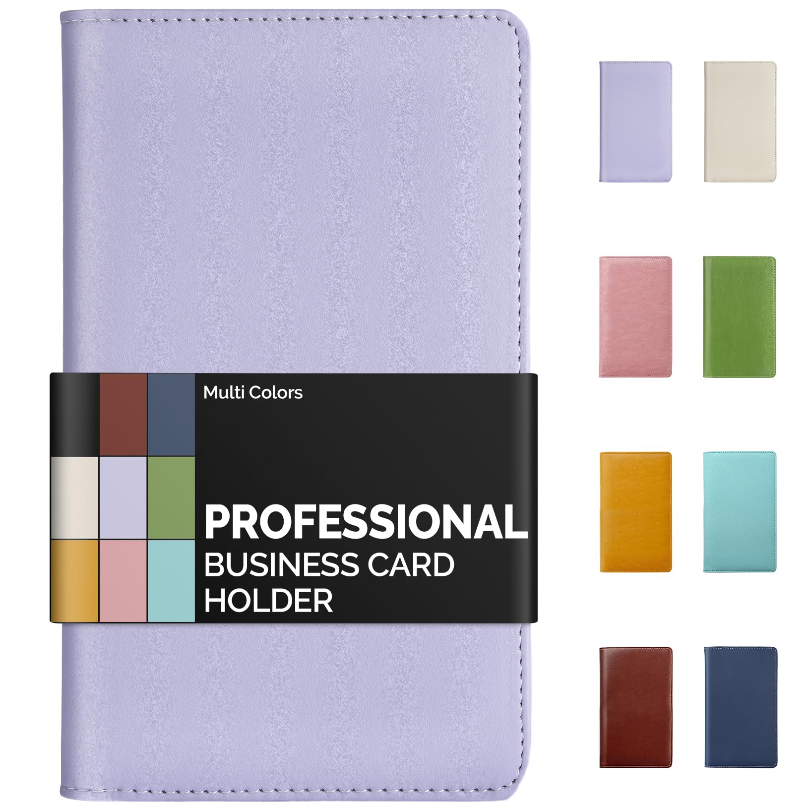 Sooez Leather Professional Business Card Book Holder Organizer for 240 Card