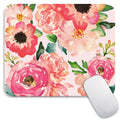 Square Mouse Pad Beautiful Flowers Plants, Personalized Premium-Textured Custom Mouse Mat Design, Washable Mousepad Cloth, Non-Slip Rubber Base Computer Mouse Pads for Wireless Mouse