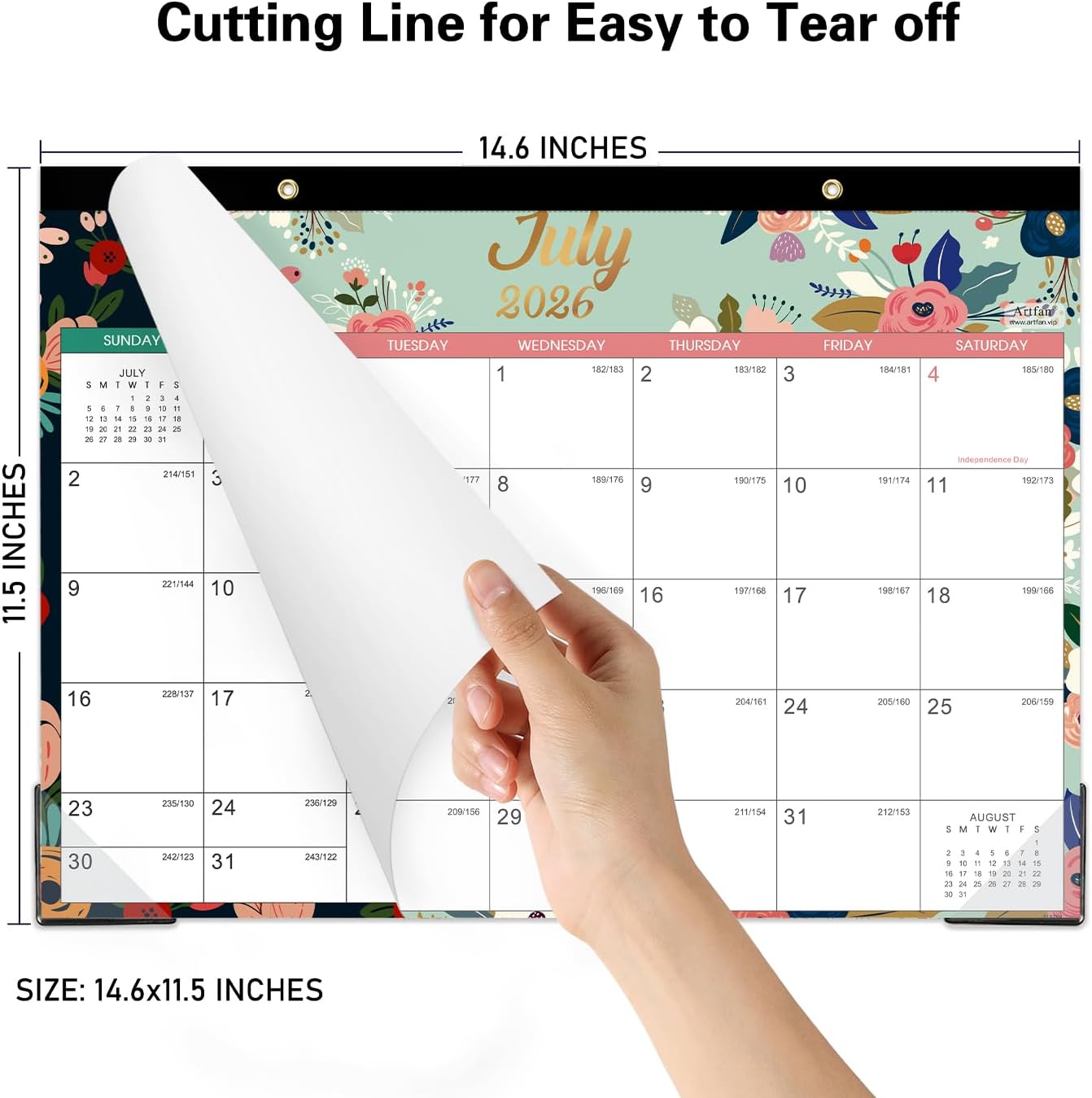 Desk Calendar/Calendar 2026-2027- Jul. 2026 - Dec. 2027