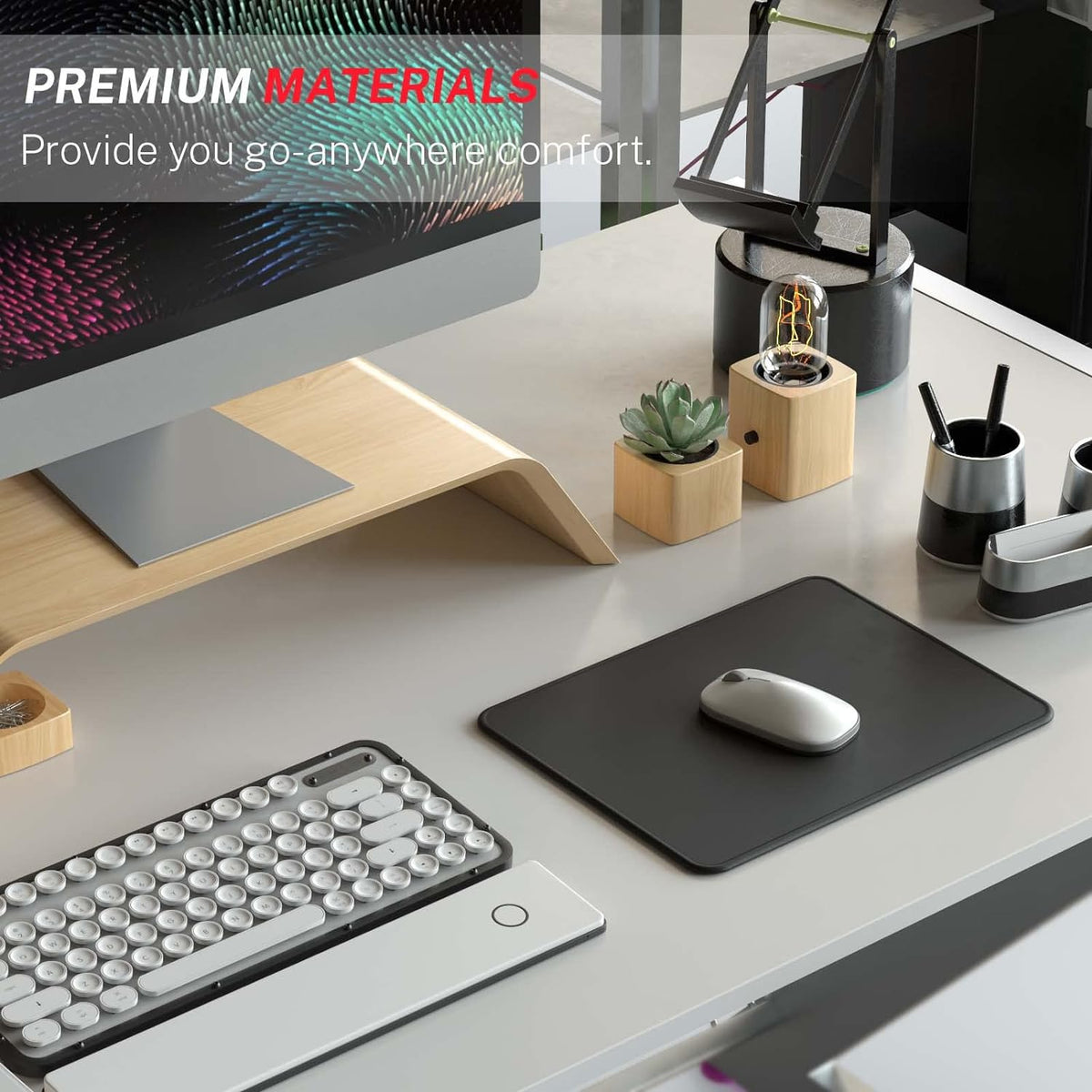 MROCO Essential Office & Gaming Mouse Pad, 30% Larger, 8.5” x 11” in, Black