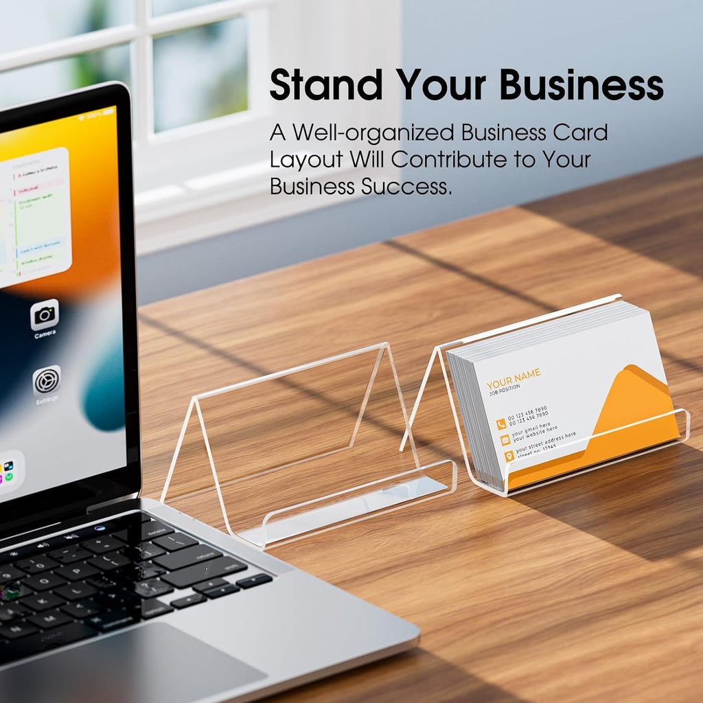 MaxGear Acrylic Business Card Holder 3 Pack