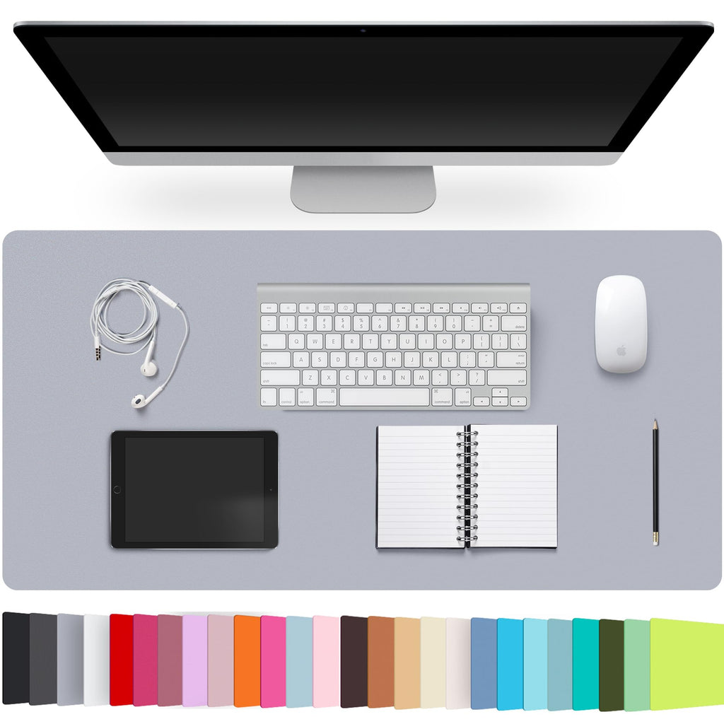 Leather Desk Pad Protector,Non-Slip Desk Pad(Black, 23.6" x 13.7")