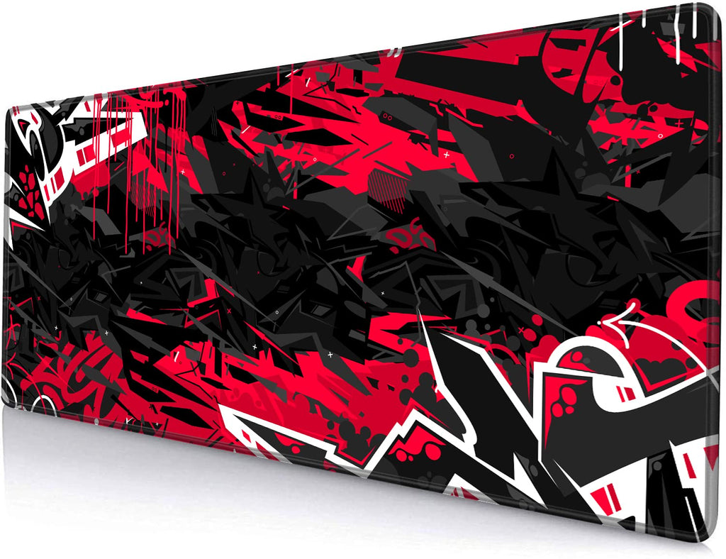Large Gaming Mouse Pad with Stitched Edges, Galaxy Desk Mat, Extended XL Keyboard Pad, Non-Slip Rubber Base Desk Pad for Keyboard and Mouse, 31.5X11.8 inch