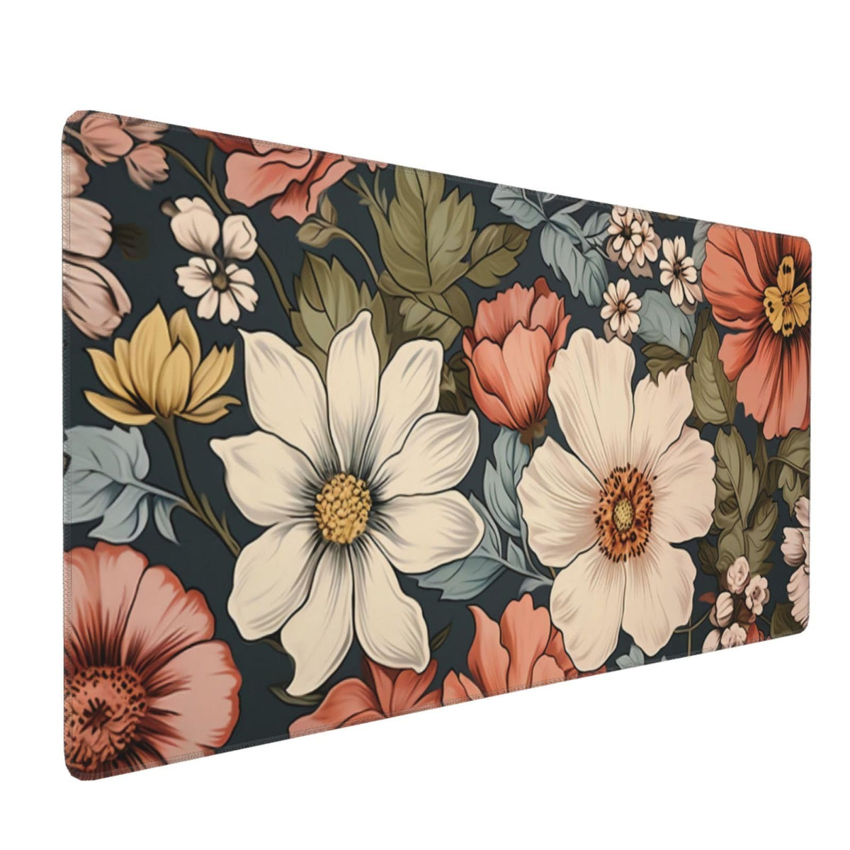 35.4 x 15.7 in, XXL Large Mouse Pad for Desk, Extended Keyboard Mouse Mat for Computer Office, Big Laptop Mouse pad, Gaming Pc-Boho Navy Blue Peony Florals
