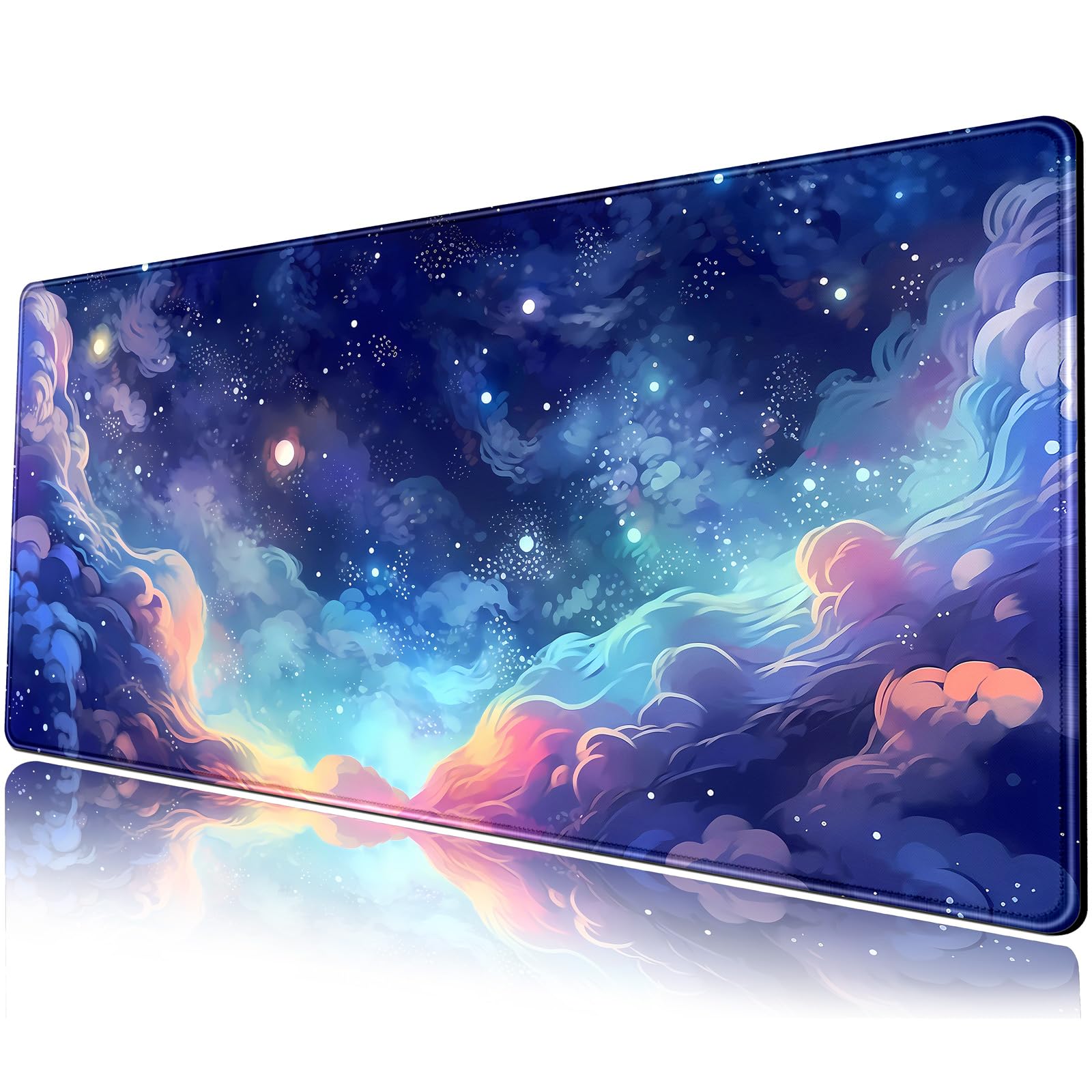 Dark Cottagecore Desk Mat Black Purple Flower XL Mouse Pad Large Gaming Mousepad Extended Vintage Aesthetic Desk Pad Keyboard Mouse Mat 31.5 x 11.8 in for Work Game Office Decor