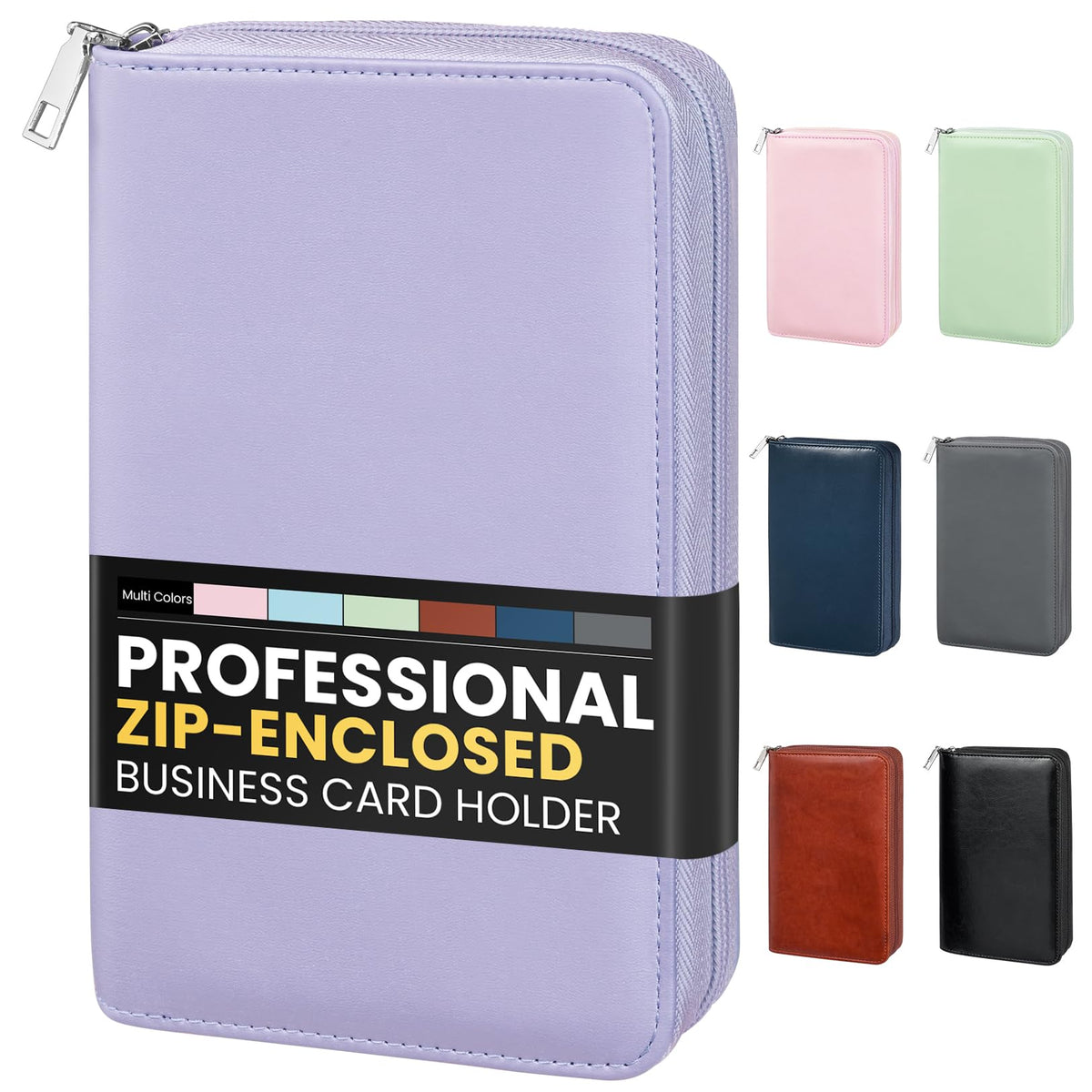 Sooez Leather Professional Business Card Book Holder Organizer for 240 Card