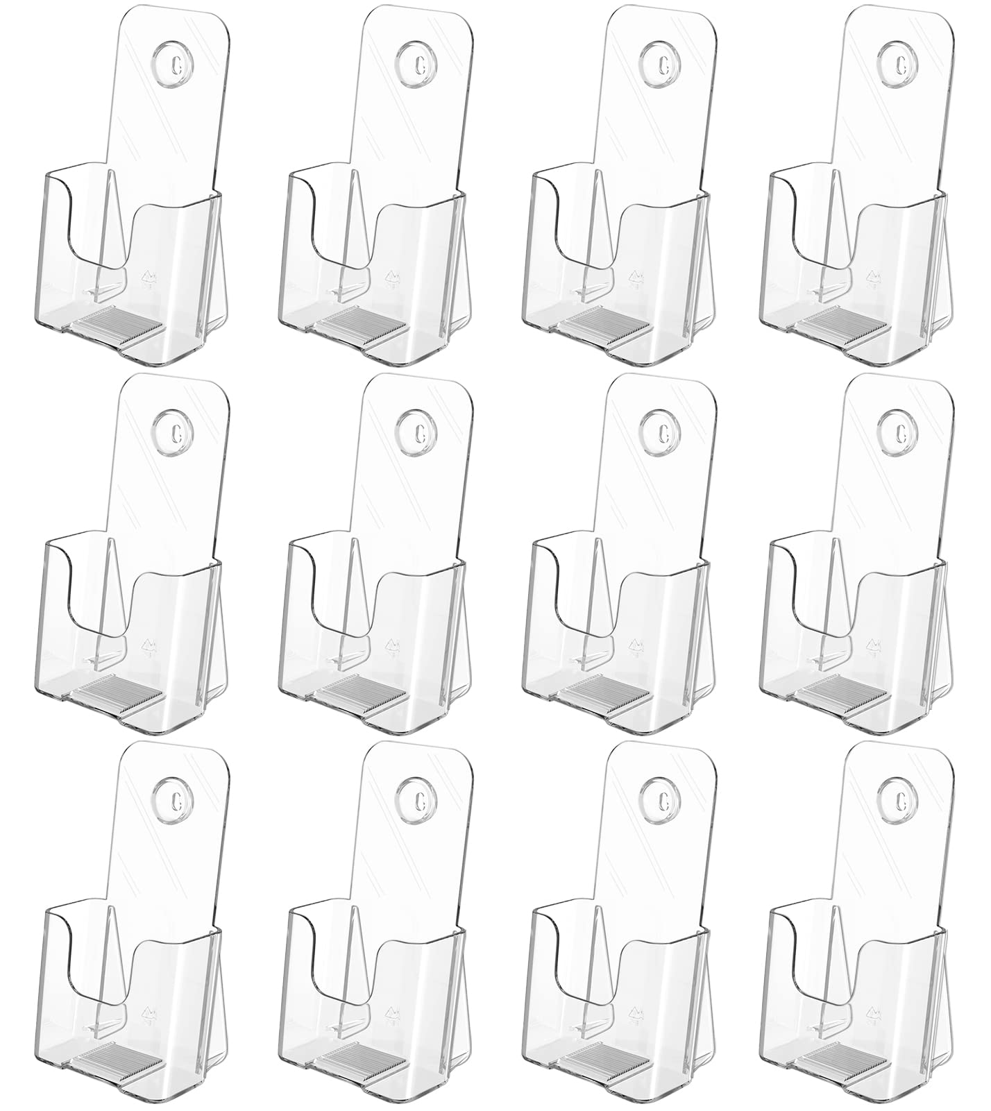 MaxGear Acrylic Brochure Holder Flyer Display Stand 4 x 9 Inch, 2 Pack