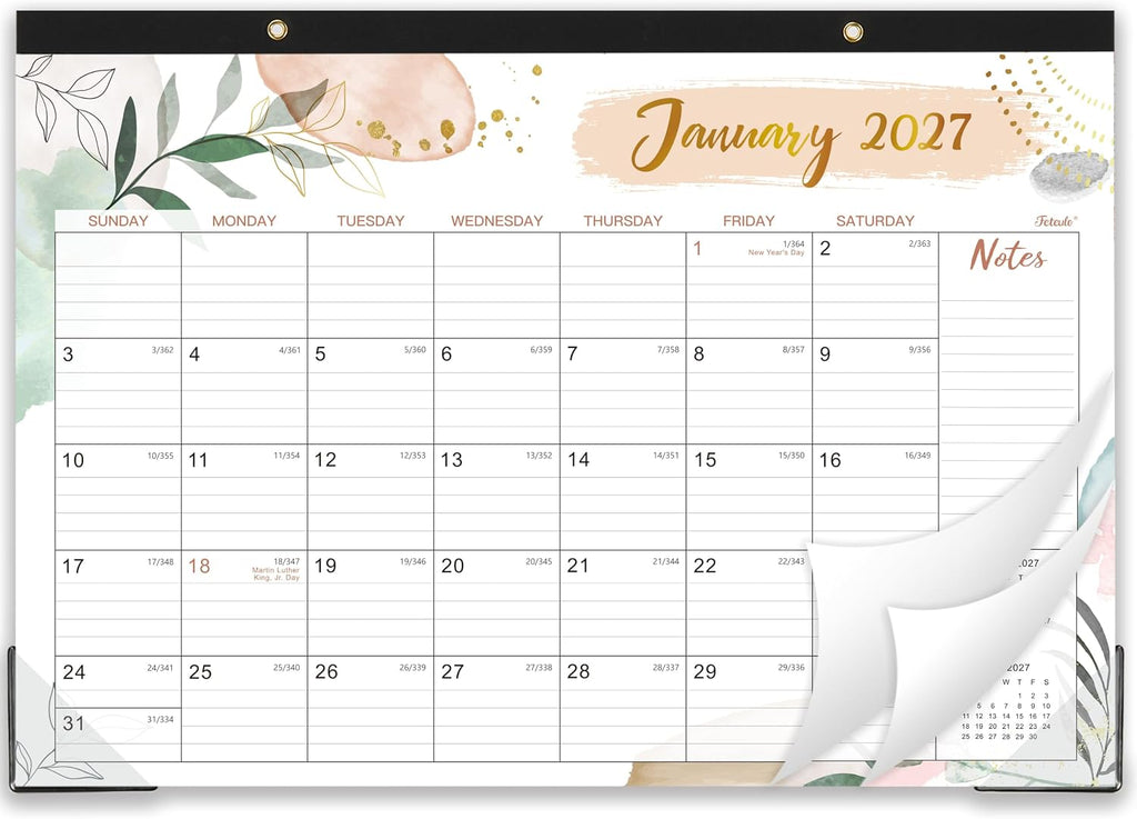 2027 Calendar - 2027 Desk Calendar, JAN. 2027 - DEC. 2027, 17" x 12"