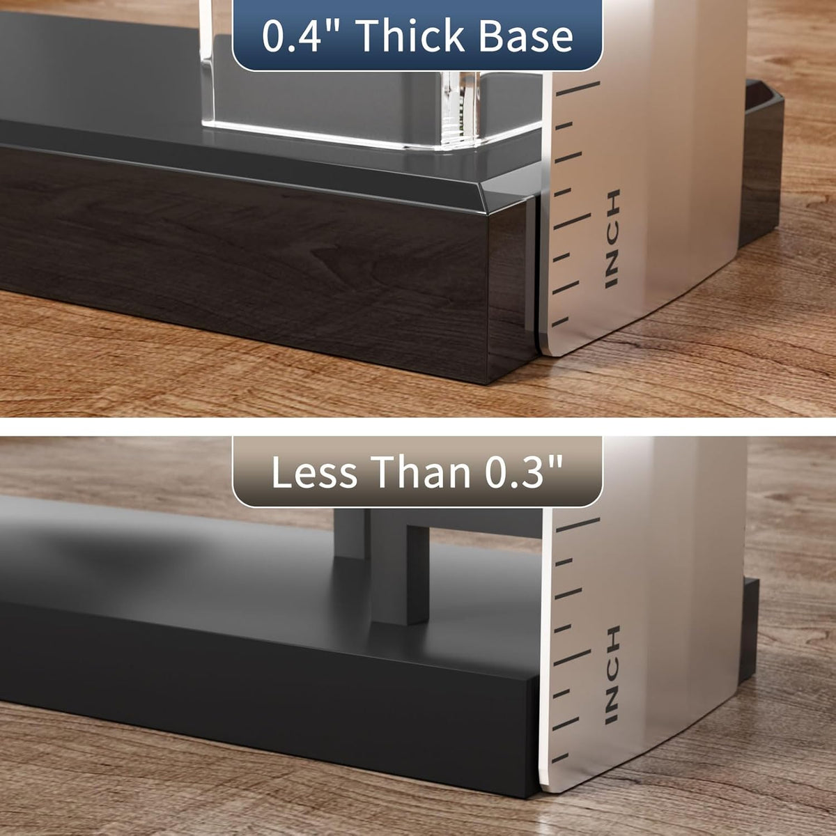 NIUBEE Acrylic Business Card Holder 2pcs, Gift Cards Display Stand for Desk