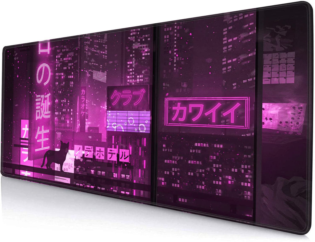 Large Gaming Mouse Pad with Stitched Edges, Galaxy Desk Mat, Extended XL Keyboard Pad, Non-Slip Rubber Base Desk Pad for Keyboard and Mouse, 31.5X11.8 inch